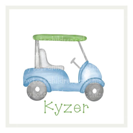 Blue/Green Golf Cart