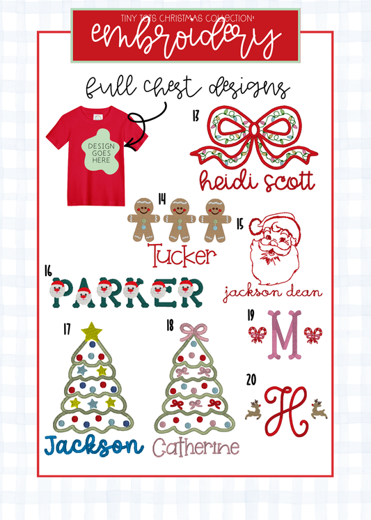 TTCC Christmas: Embroidery Options