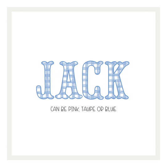 Gingham Fishtail Name Design