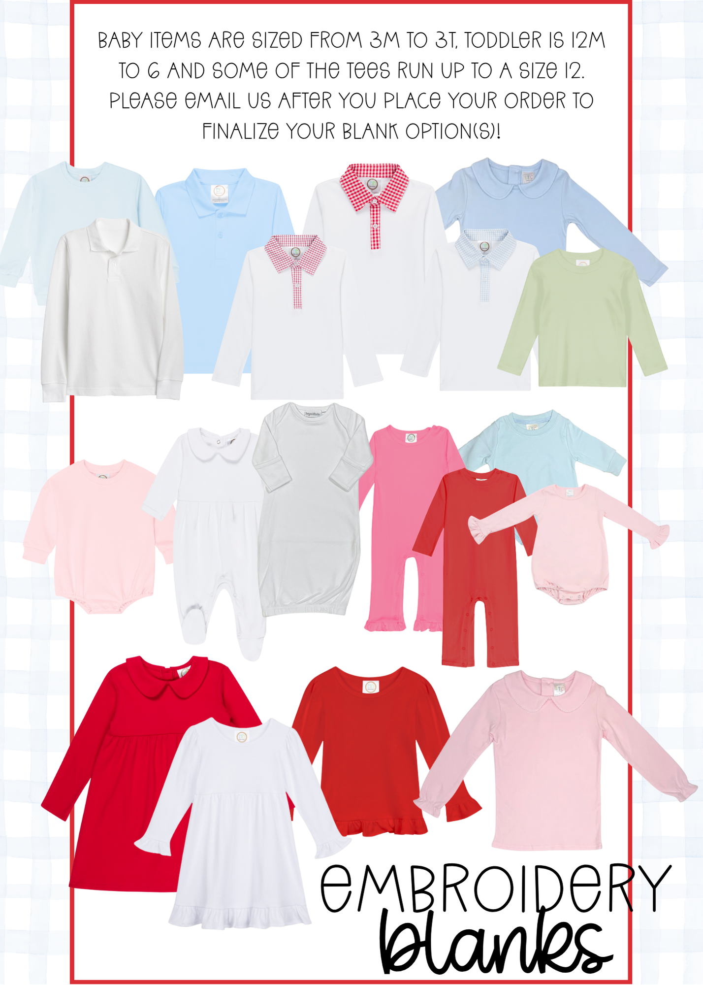 TTCC Christmas: Embroidery Options