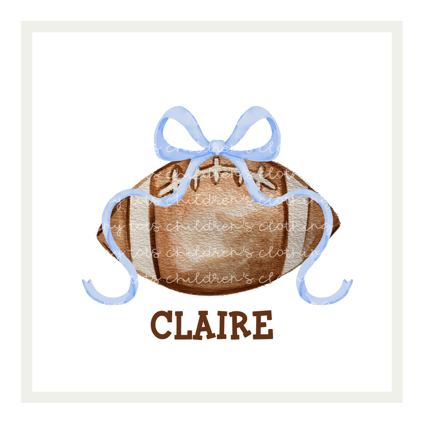 Coquette Football Baby Blue