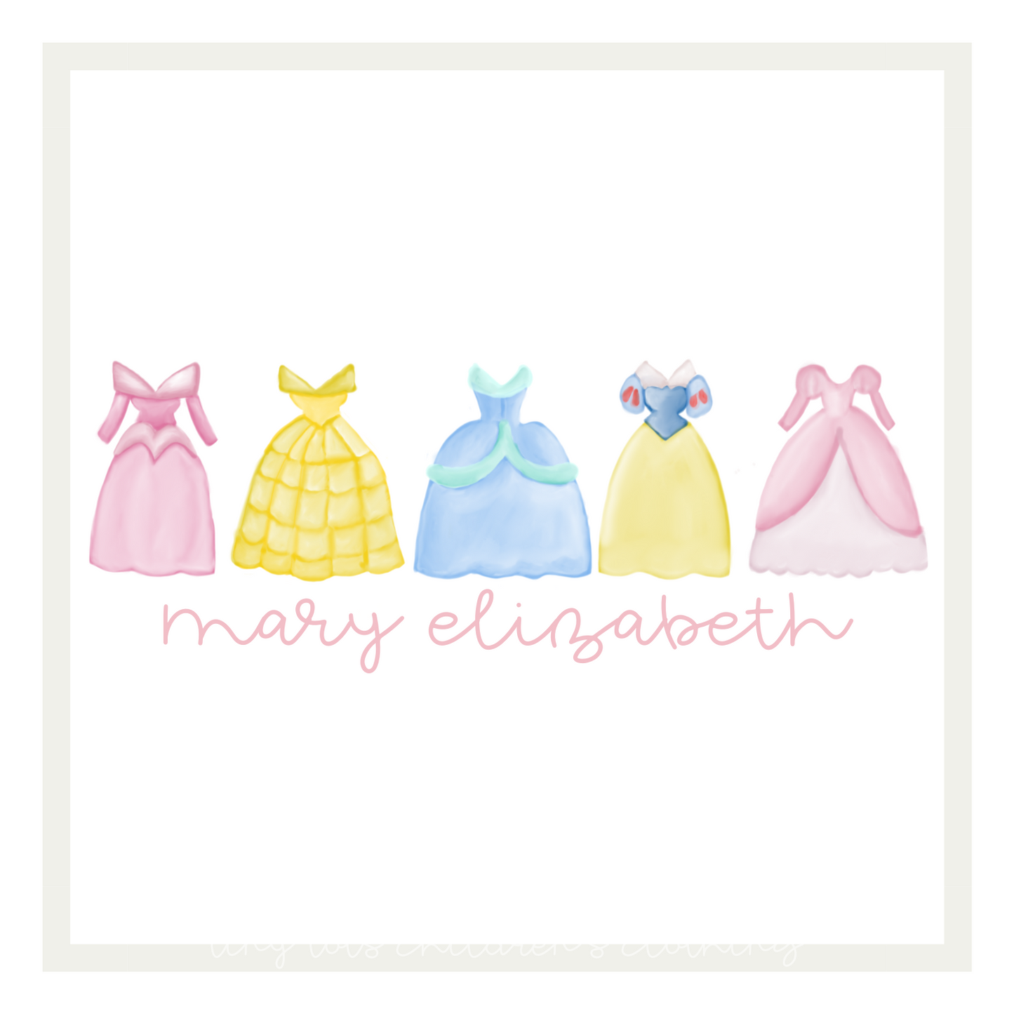 2025 Watercolor Princess Dresses