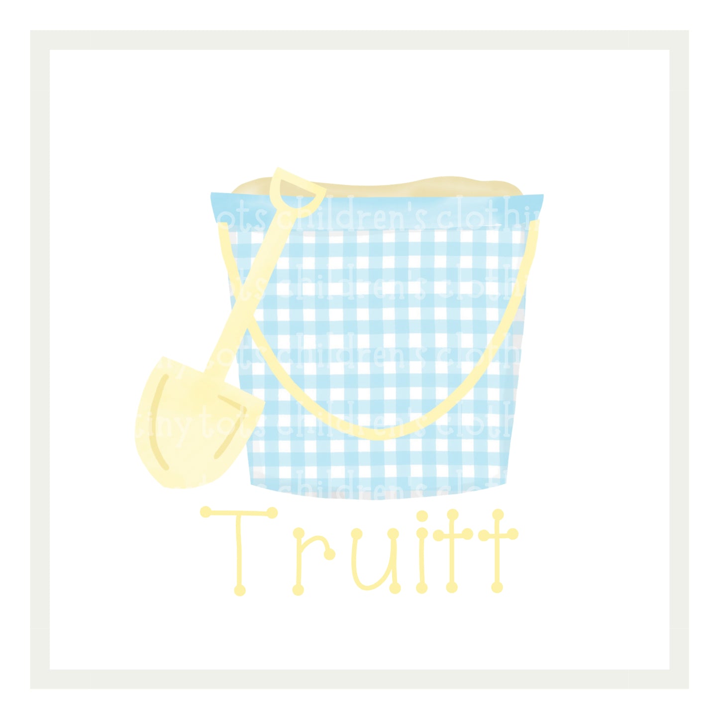 Gingham Sand Buckets (Options)