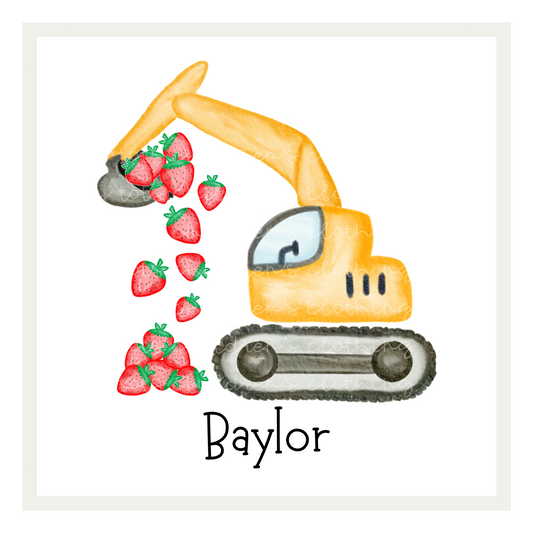 Loading up the strawberries