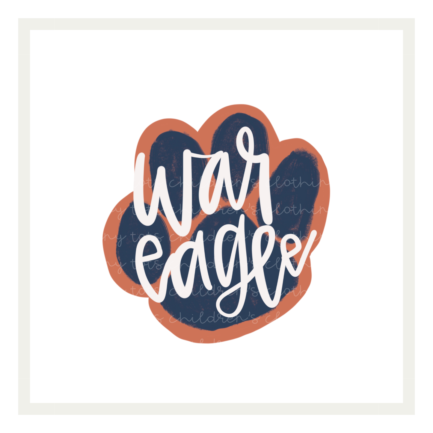 Auburn - Tiger Paw Blue