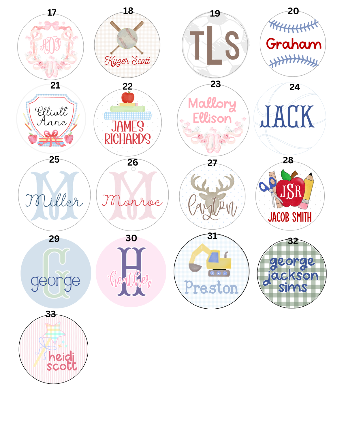Back to School - BAG TAGS