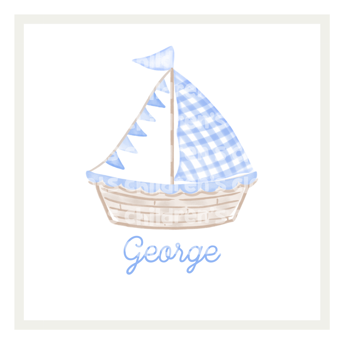 Gingham Sailboats (3 Color Options)