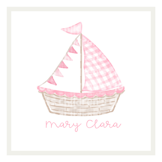Gingham Sailboats (3 Color Options)