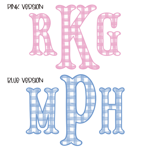 Gingham Fishtail Monogram