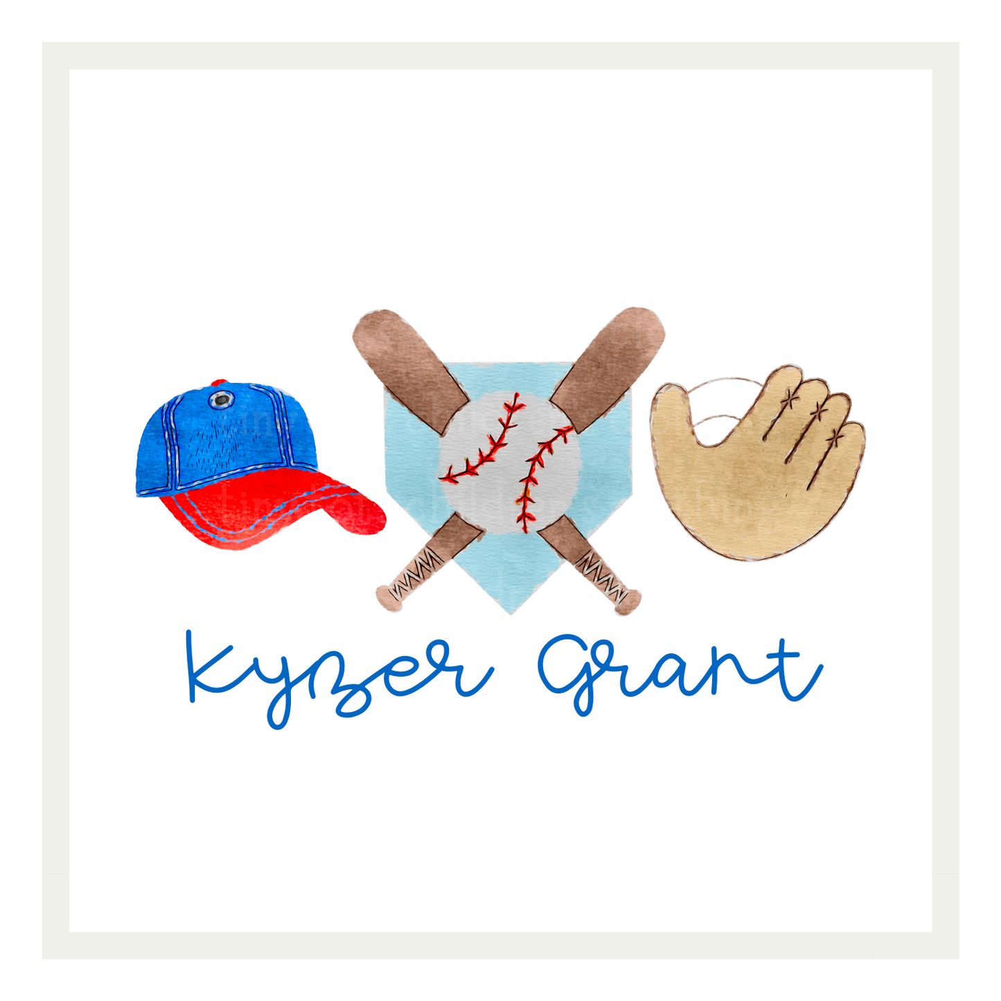 Painted Baseball Trio