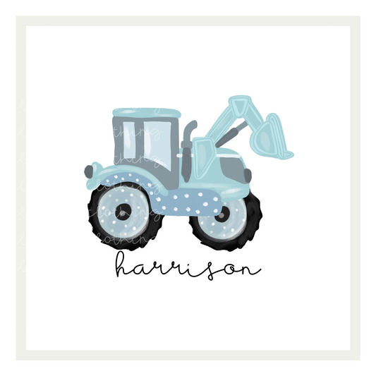 Blue Painted Tractor