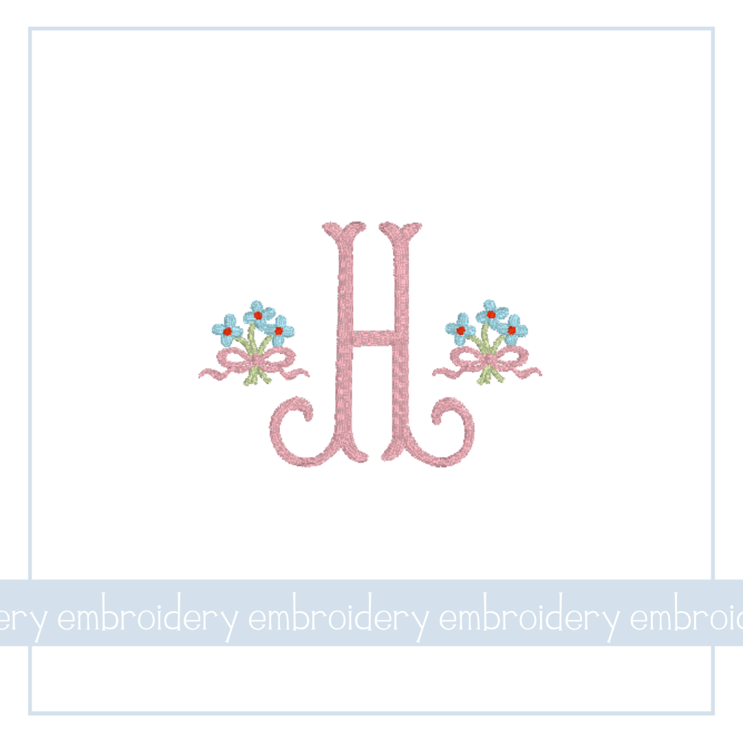 Floral Mini Monogram - EMB