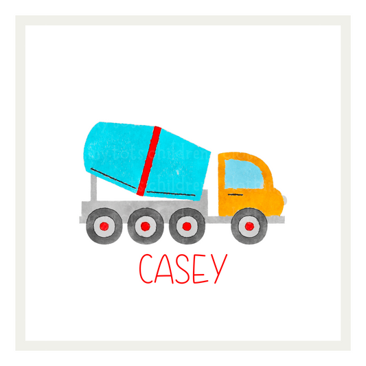 Watercolor Concrete Mixer