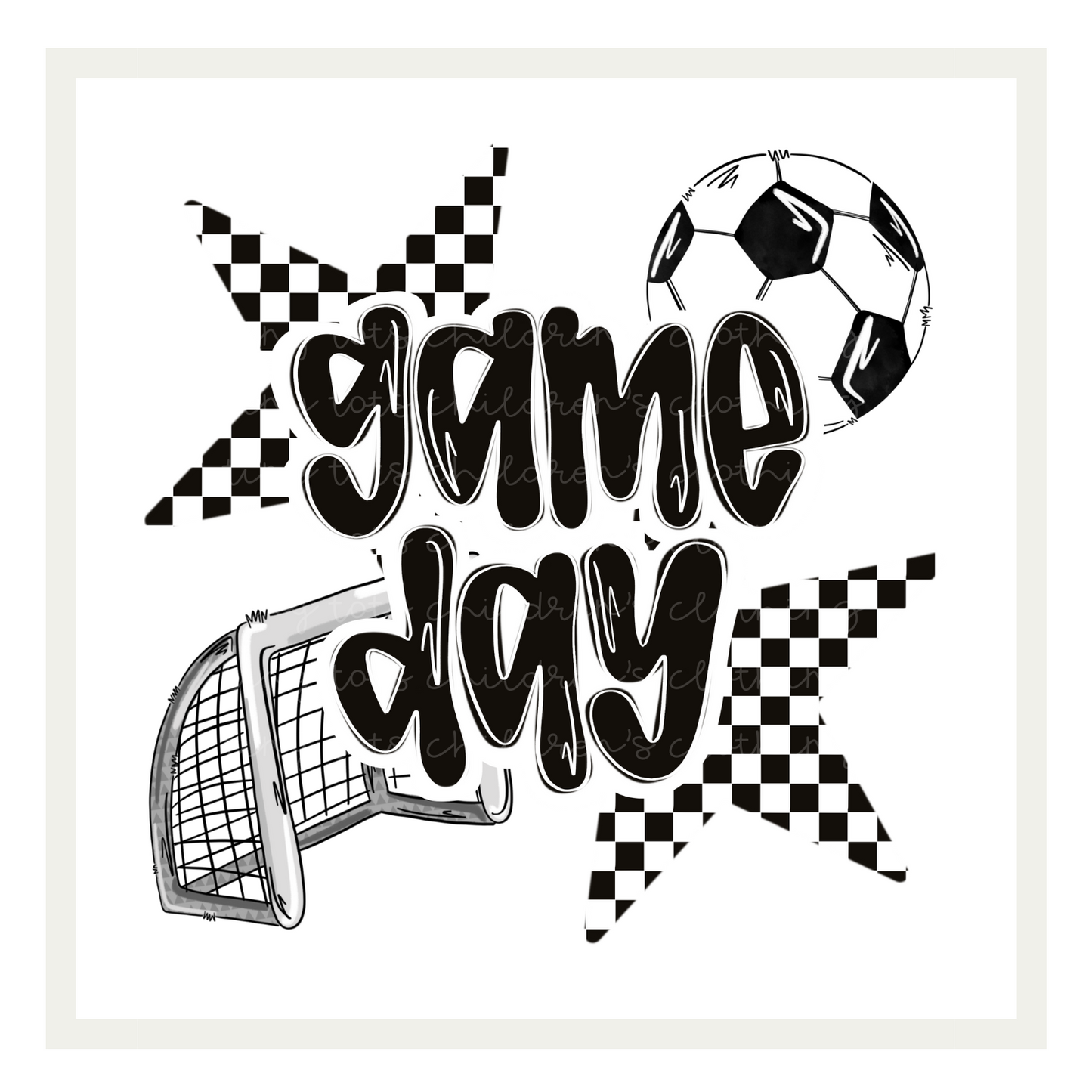 Soccer game day - black