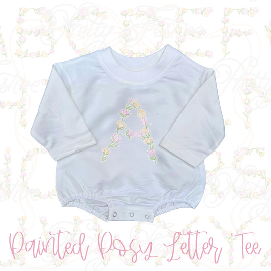 Painted Posy Letter Tee