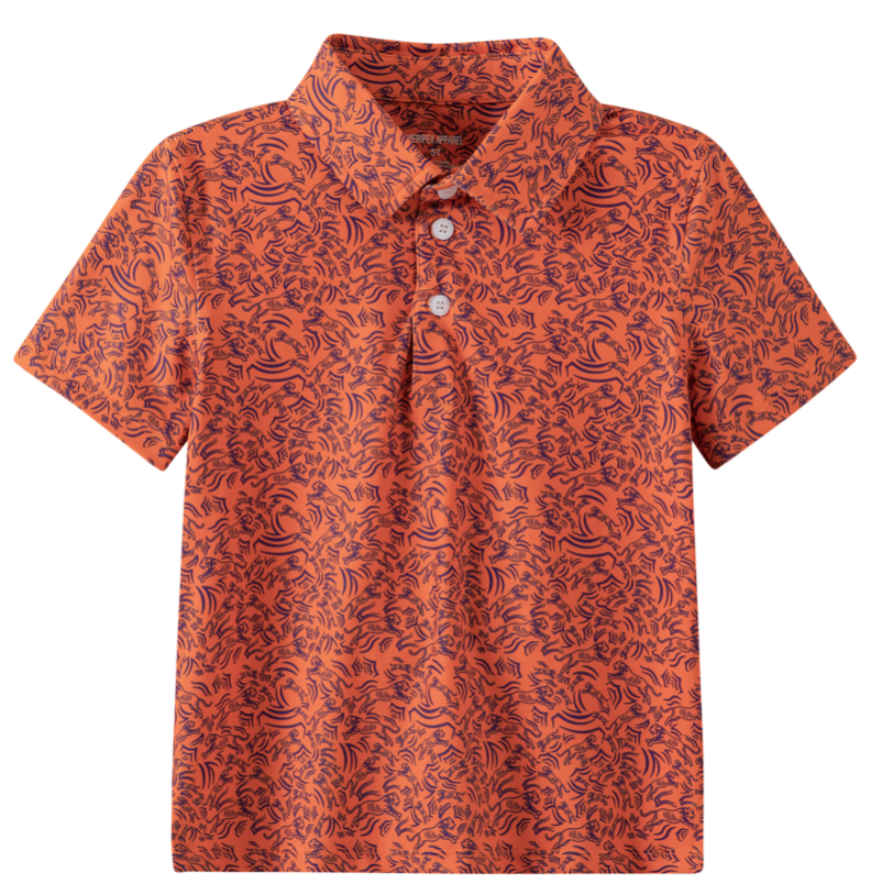 Navy & Orange Tiger Polo