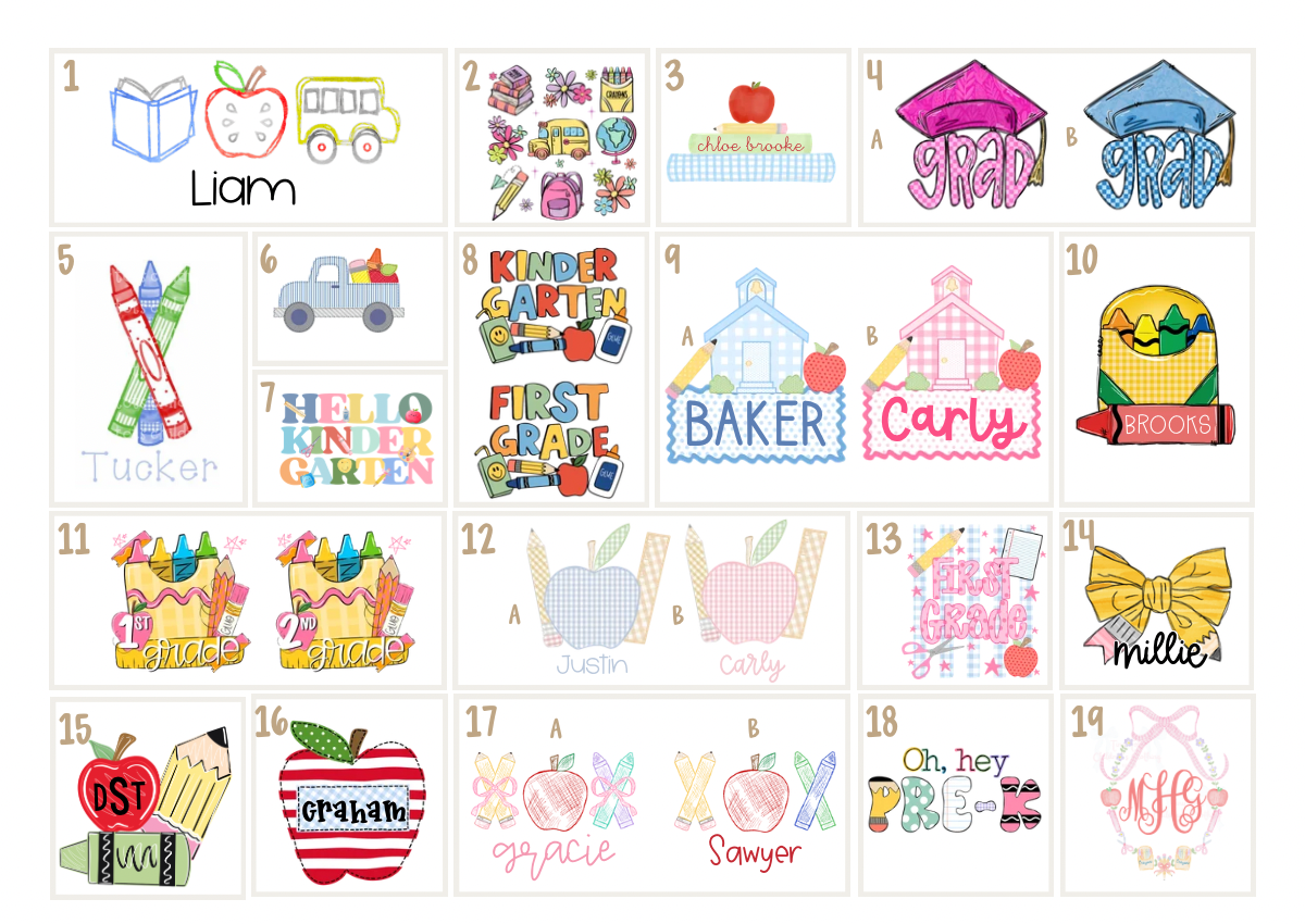 Back To School Sublimation Collection 2