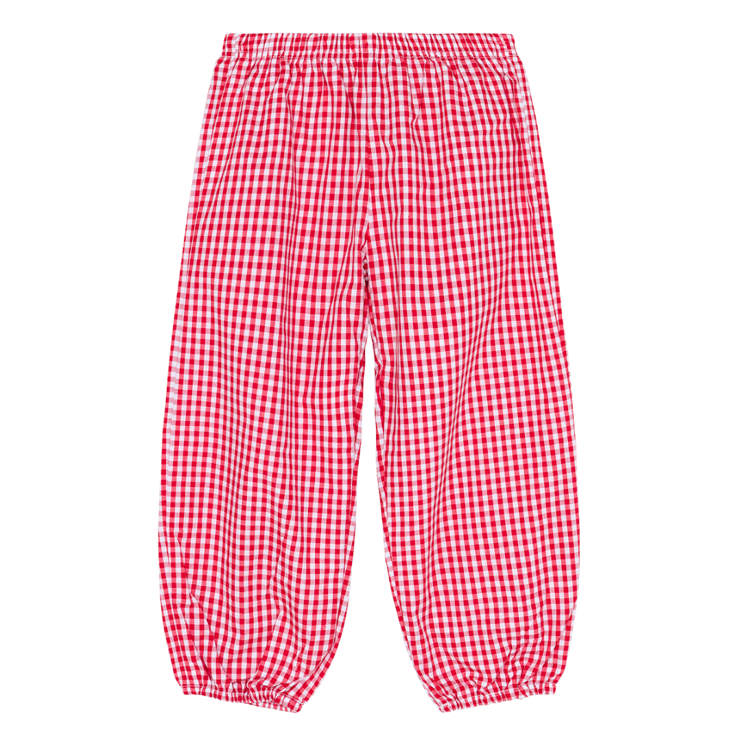 Unisex gingham bubble pants