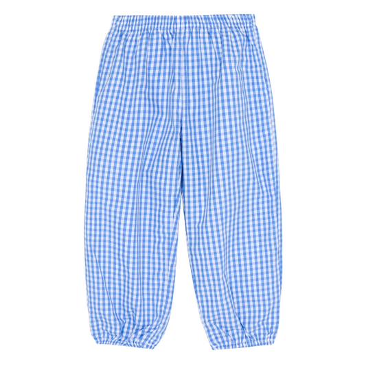 Unisex gingham bubble pants