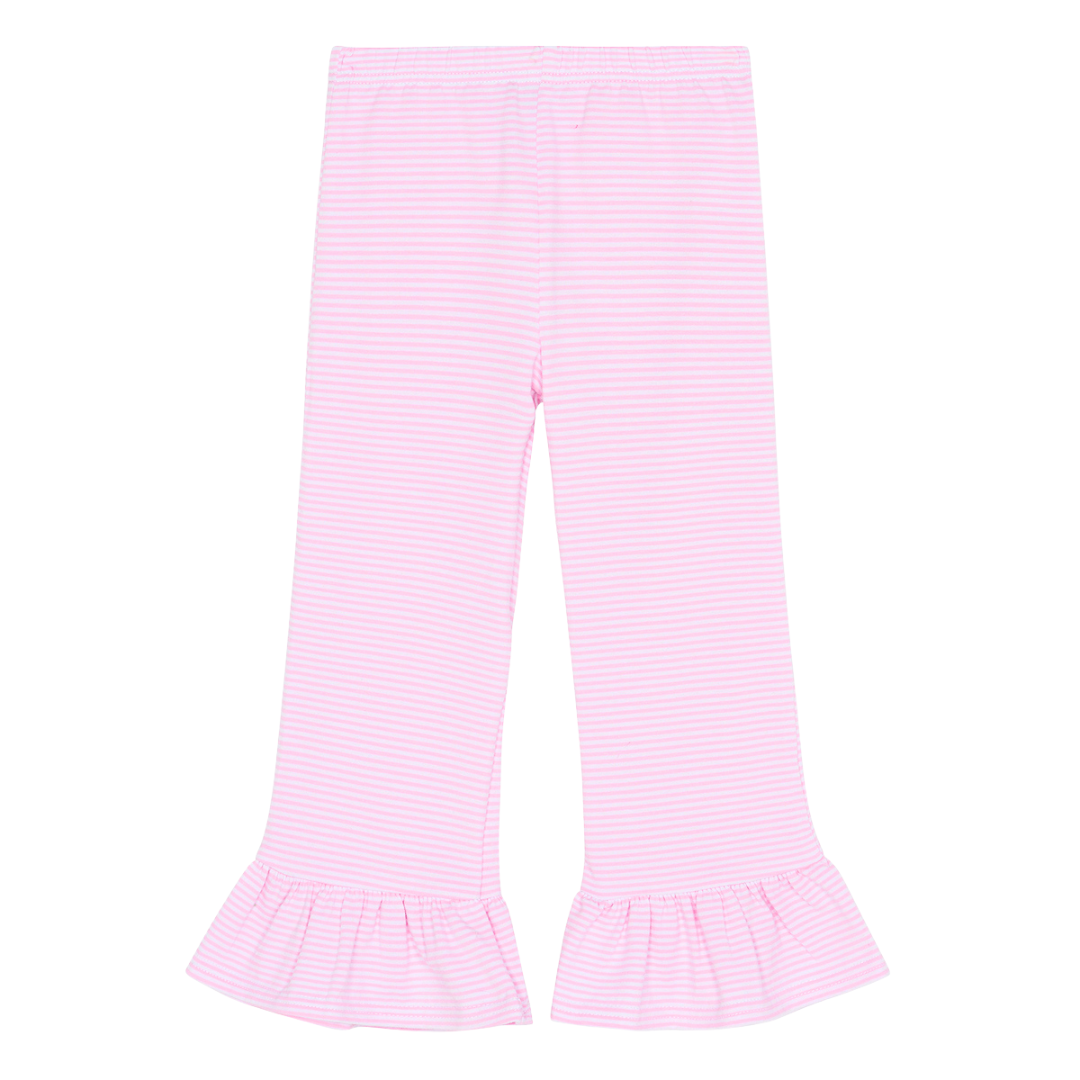 Knit stripe flare pants