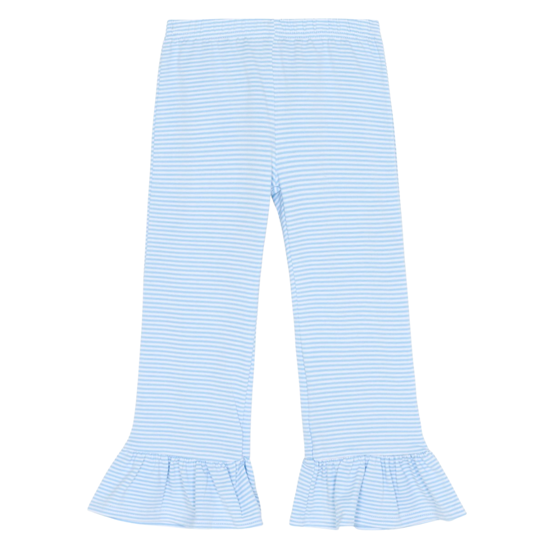 Knit stripe flare pants