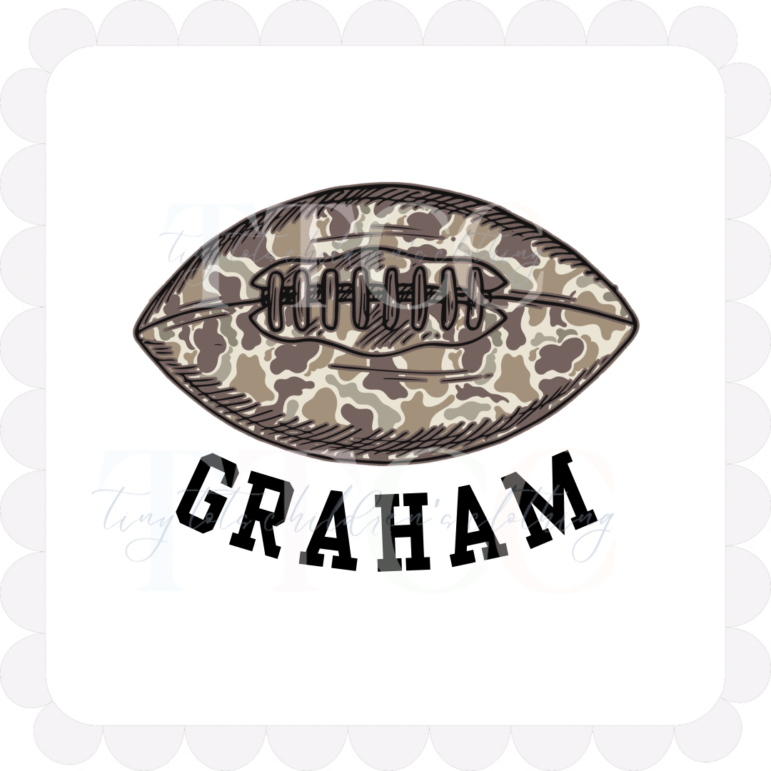 Camo Football Name Design