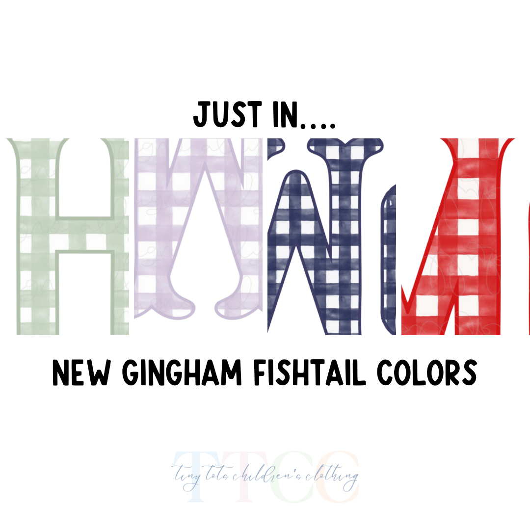 Gingham Fishtail Monogram