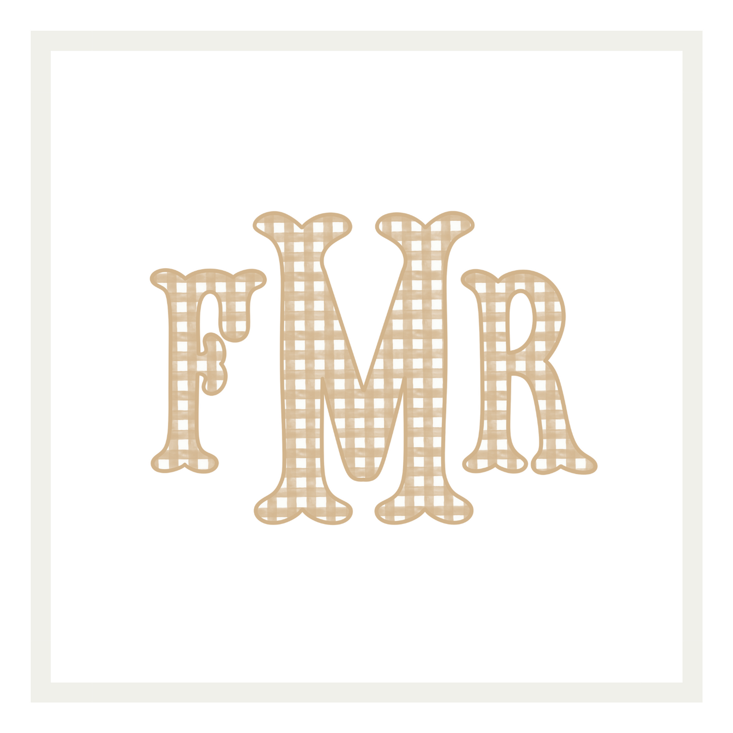 Gingham Fishtail Monogram