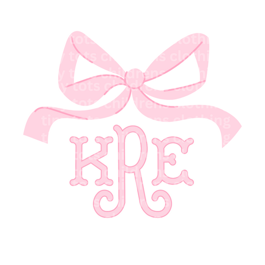 Pink Bow Monogram