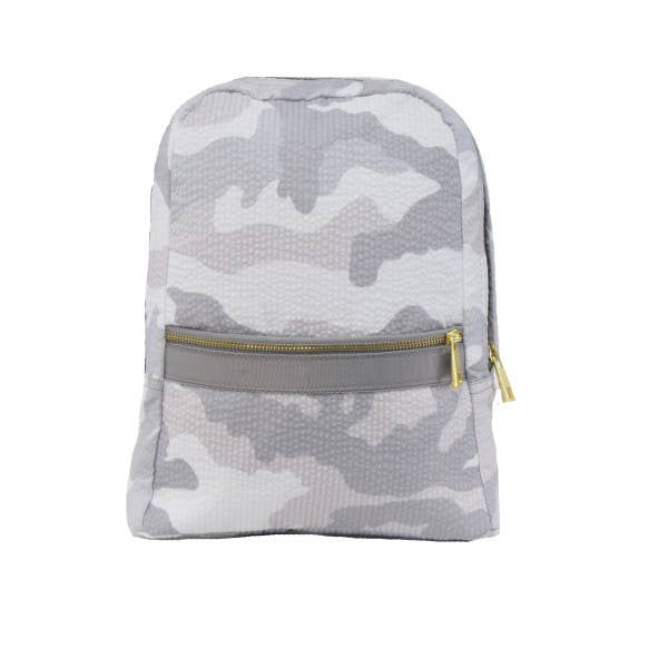 Snow Camo Seersucker Small Backpack | Mint