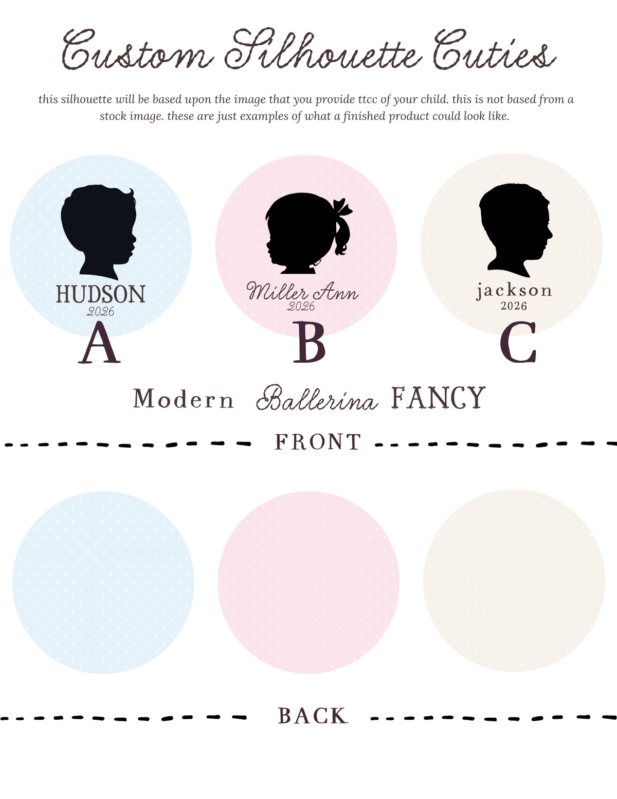 Custom Silhouette Cuties