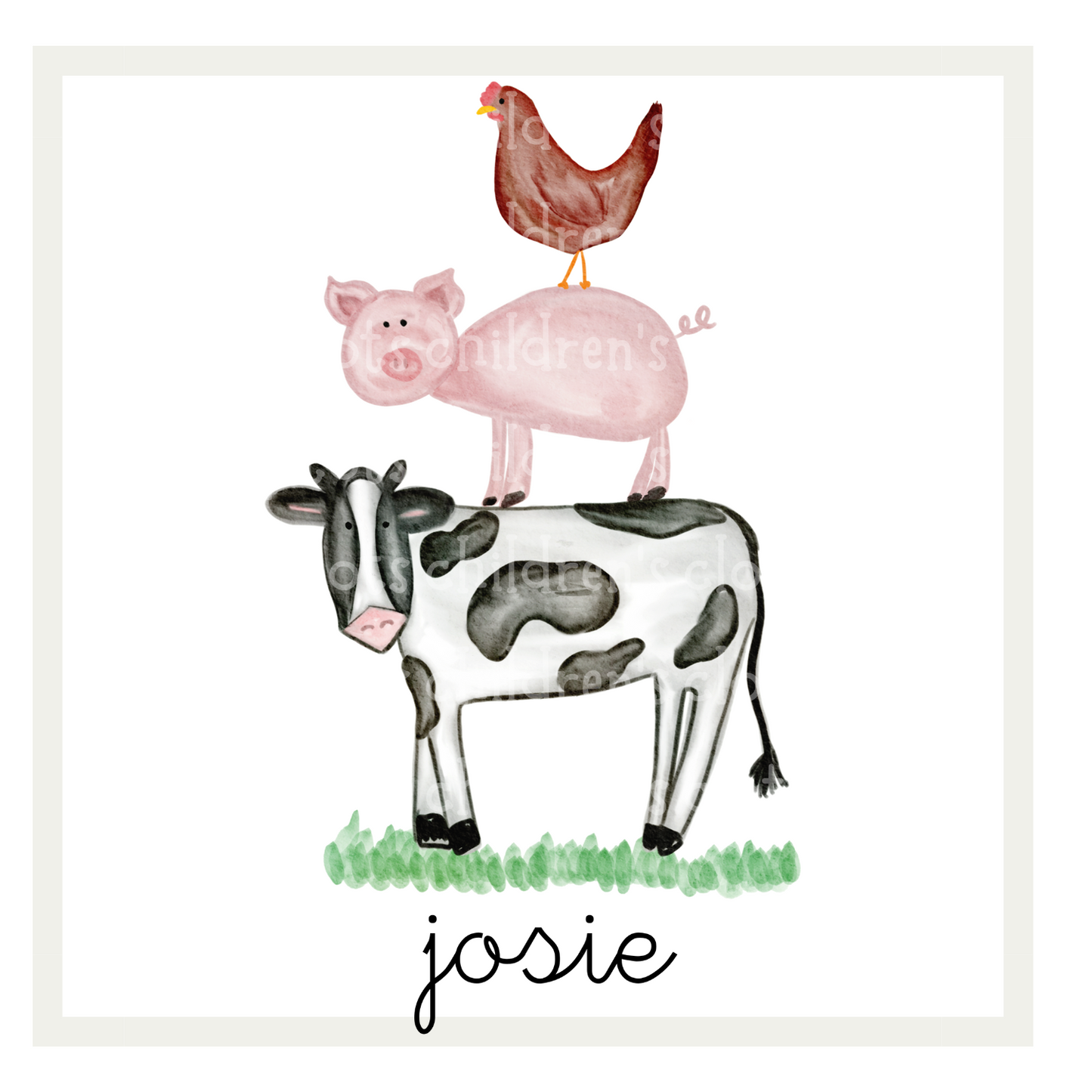 Stacked Farm Animals
