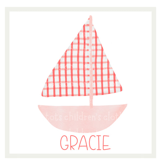 Pink Sailboat