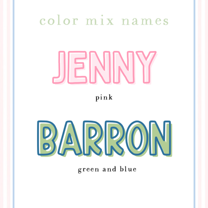 Sublimation Name Designs