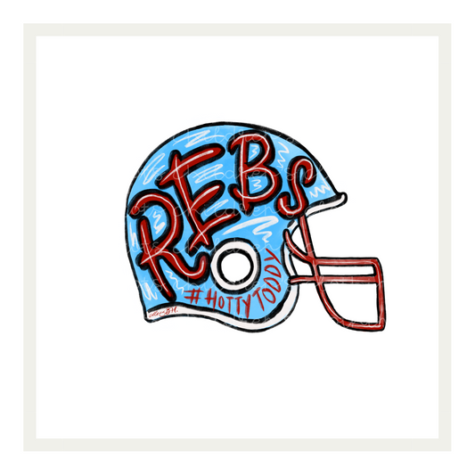 Ole Miss - Watercolor Helmet