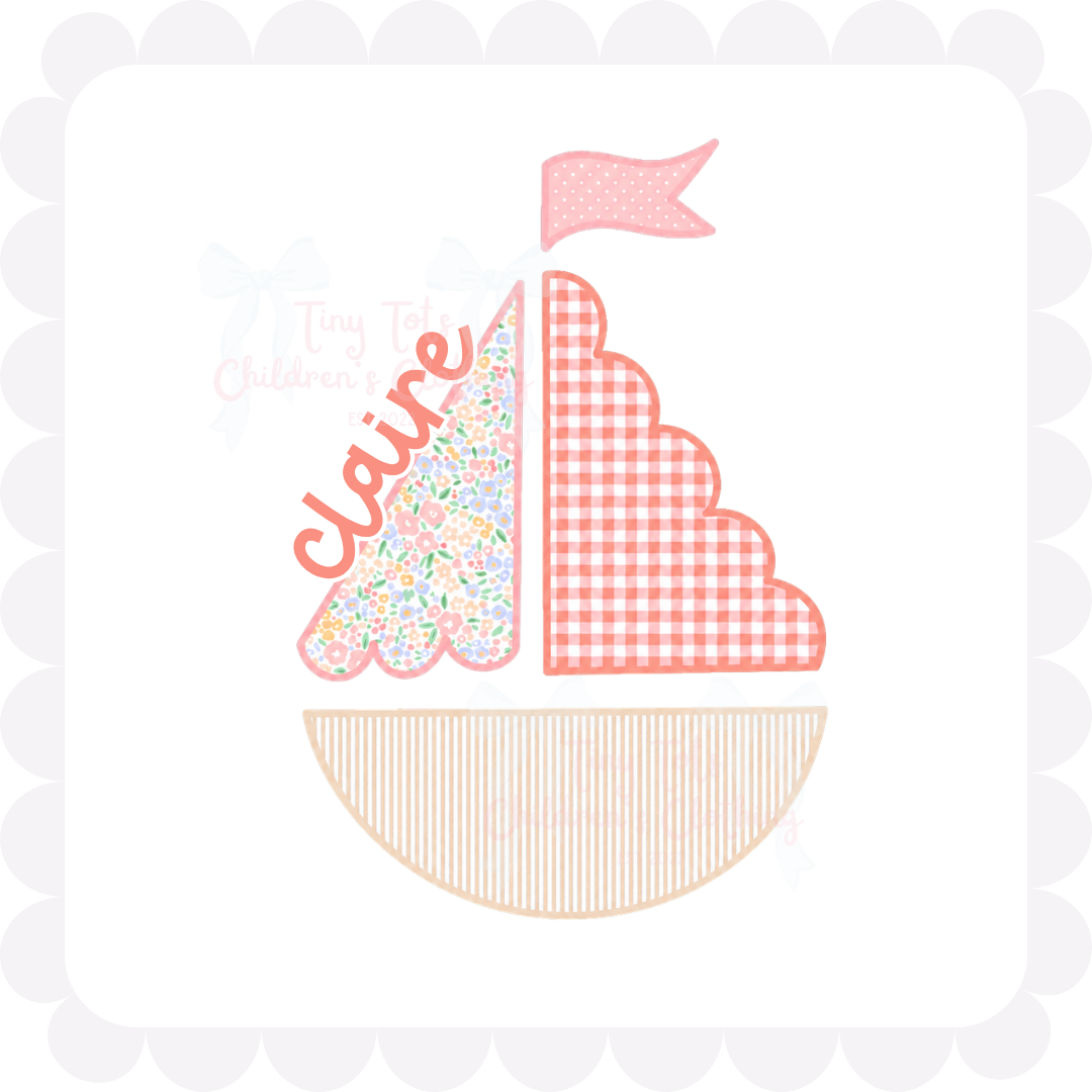 Pattern Scallop Sailboat
