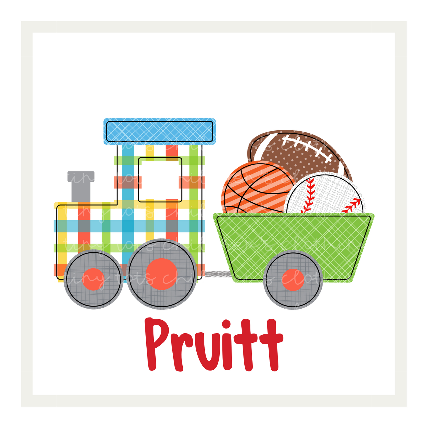 Gingham Sports Train