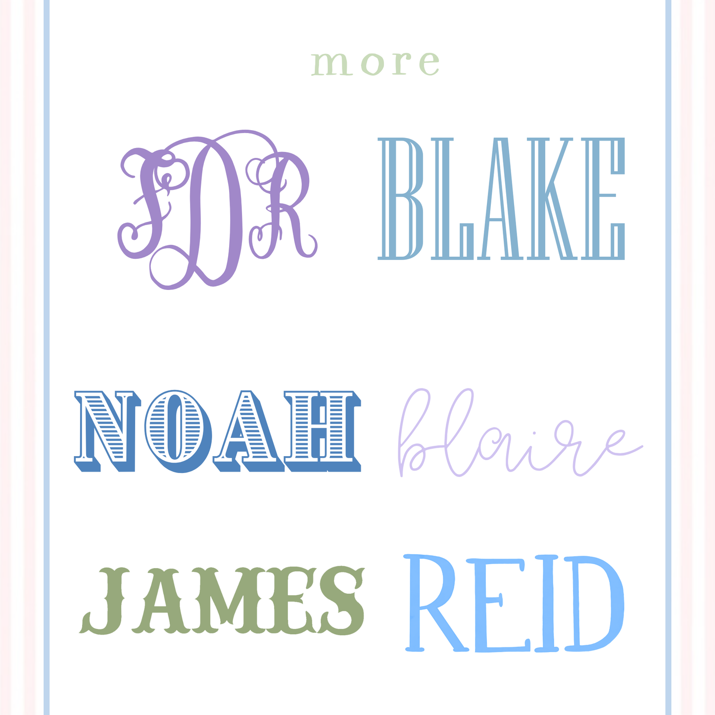 Sublimation Name Designs