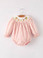 Turkey Pumpkin Smock Embroidery Baby Girl Bubble