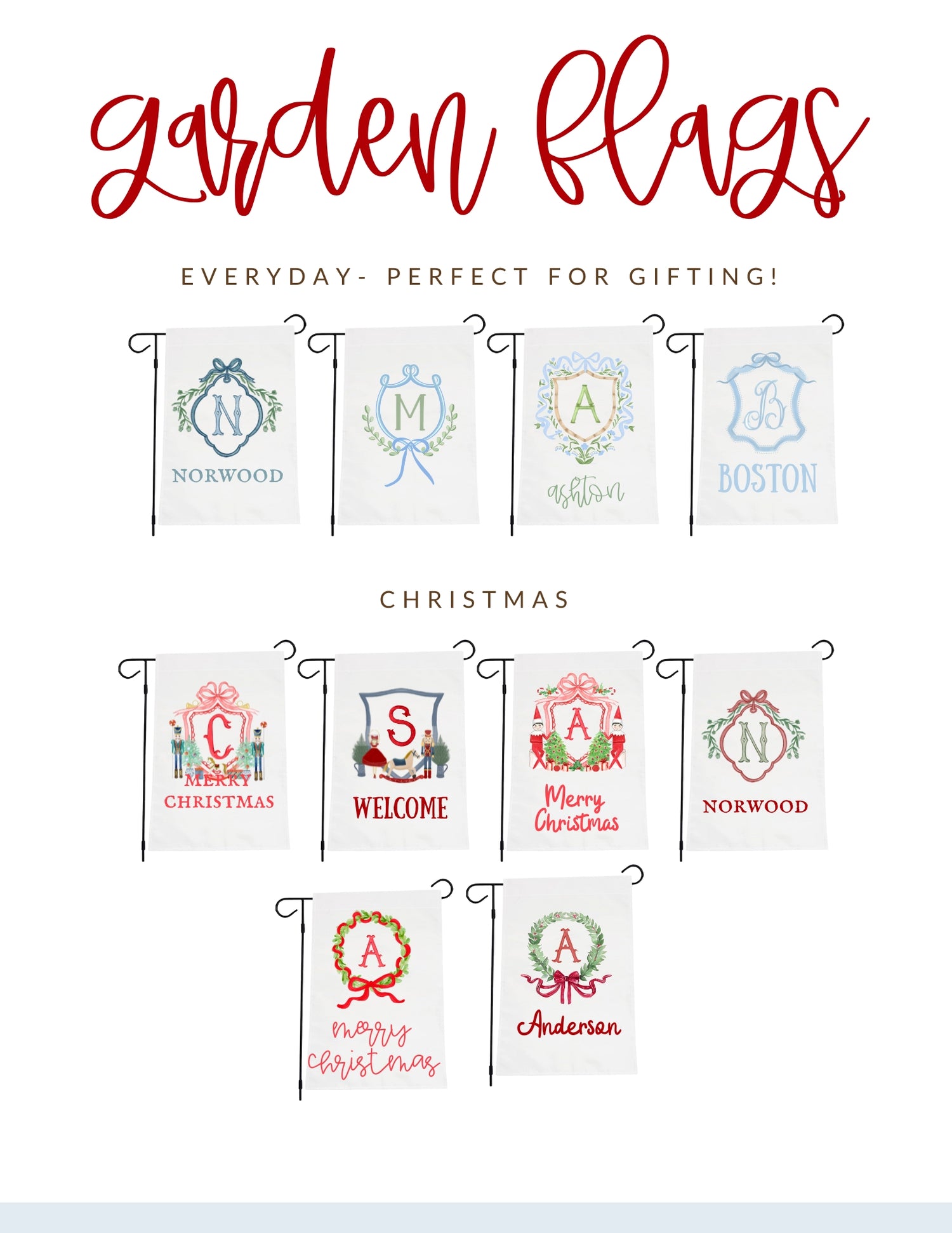 Christmas Garden Flags