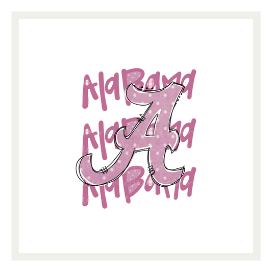 Alabama - Pink Doodle
