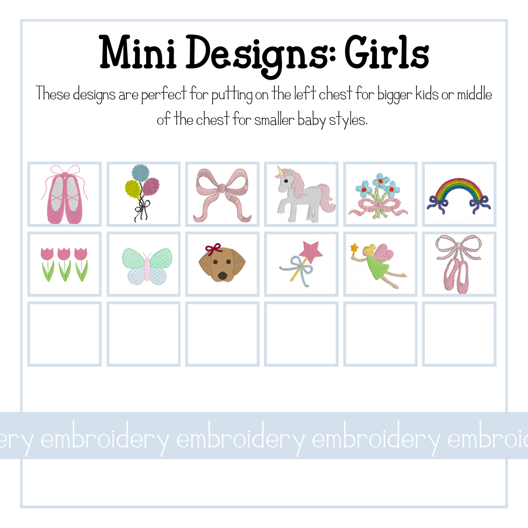 Mini Designs: Girls - EMB