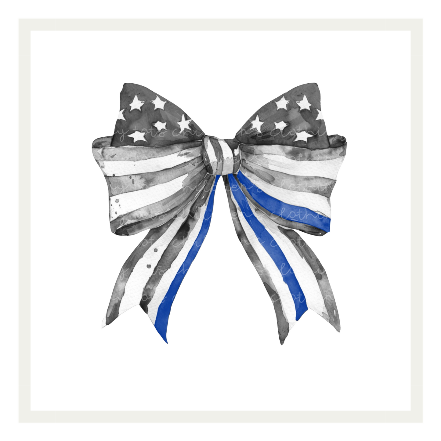 Blue Police Bow