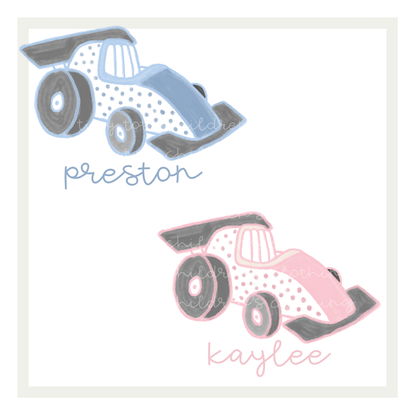 Dotted Racecars