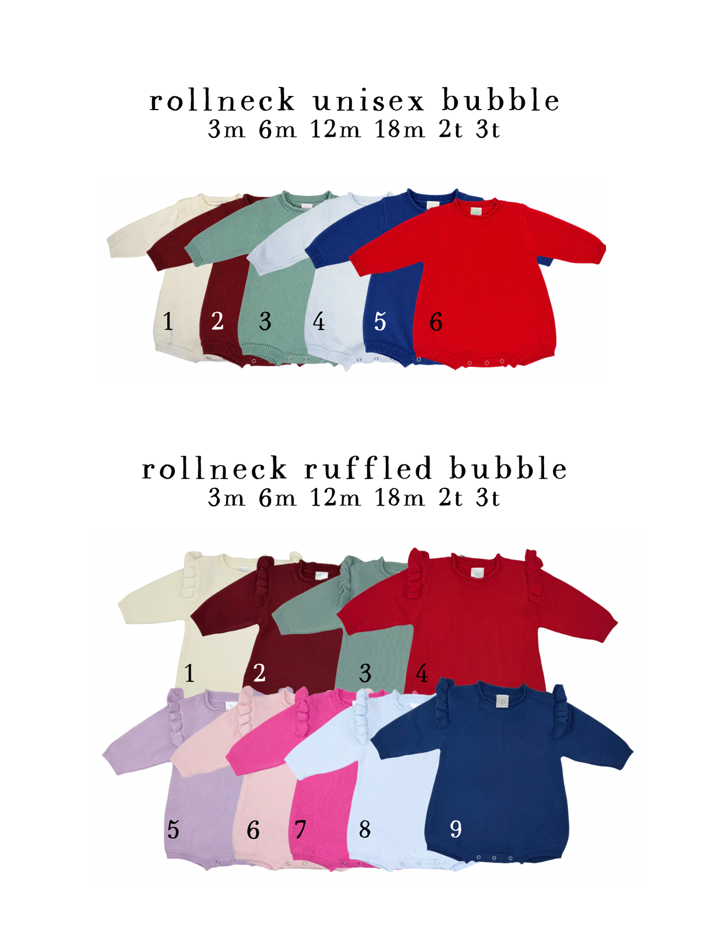 Rollneck Sweater Bubble Options