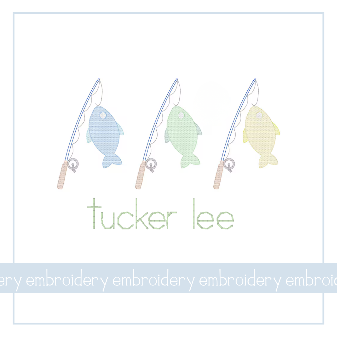 Fishing Pole Trio - EMB