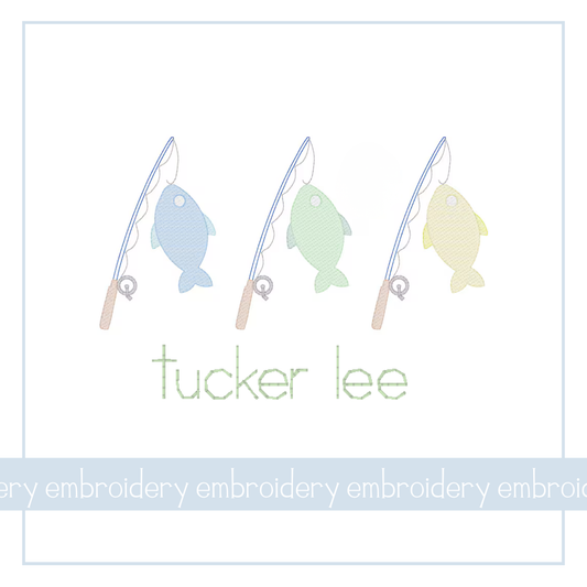 Fishing Pole Trio - EMB