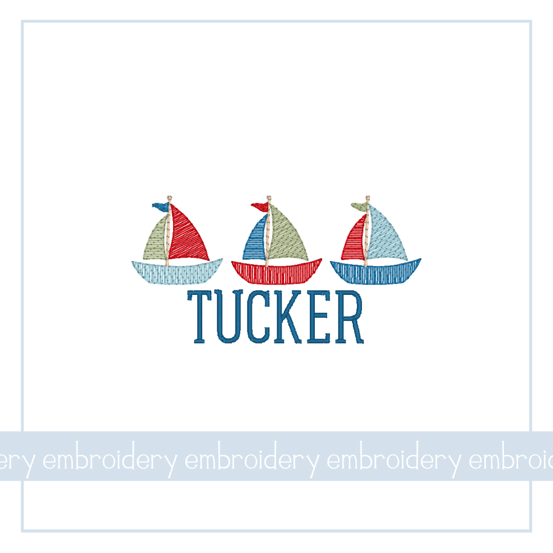 Sailboat Trio - EMB