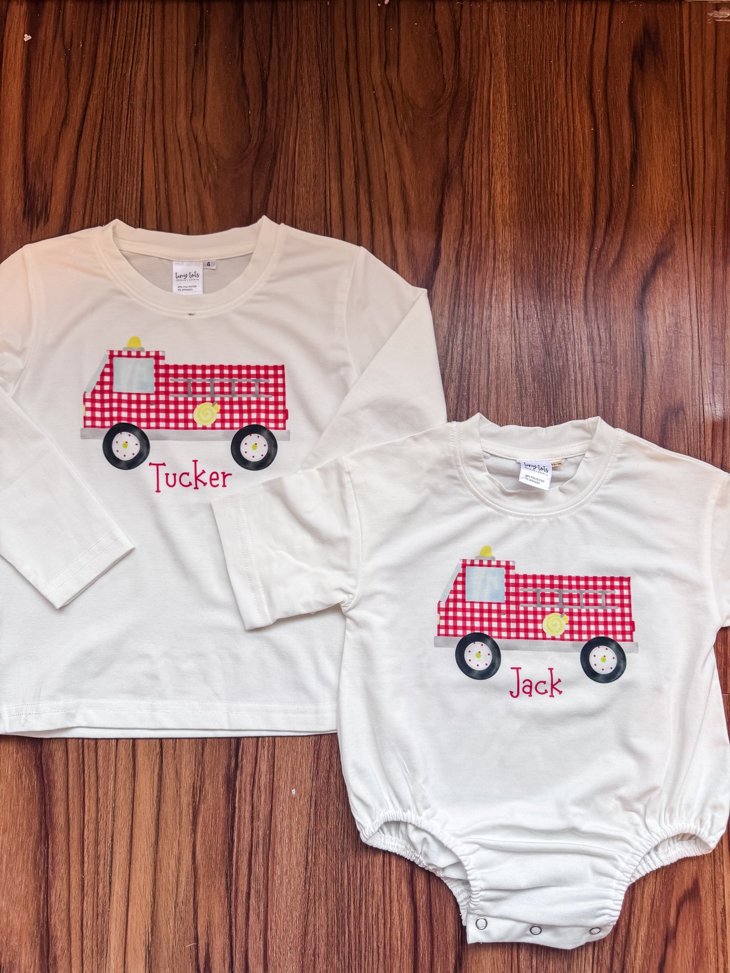 Gingham Firetruck