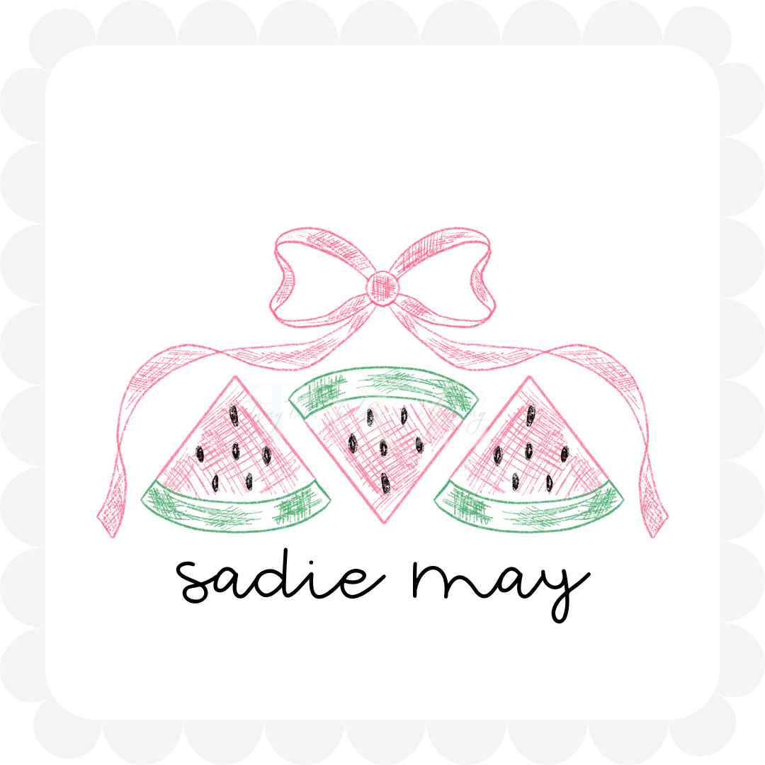 Sketchy Watermelon Slice Trio